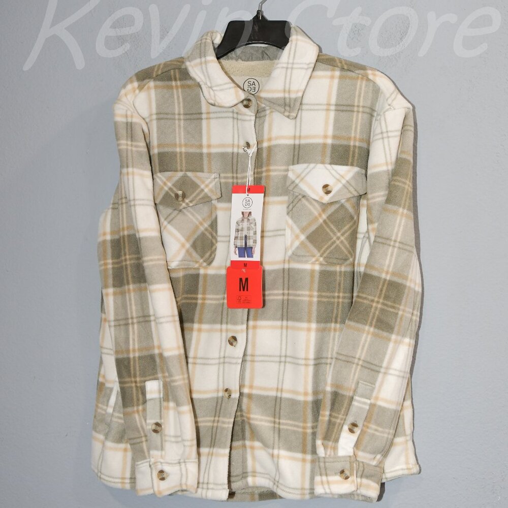 SAGE Women's Plush‎ Shirt Jacket